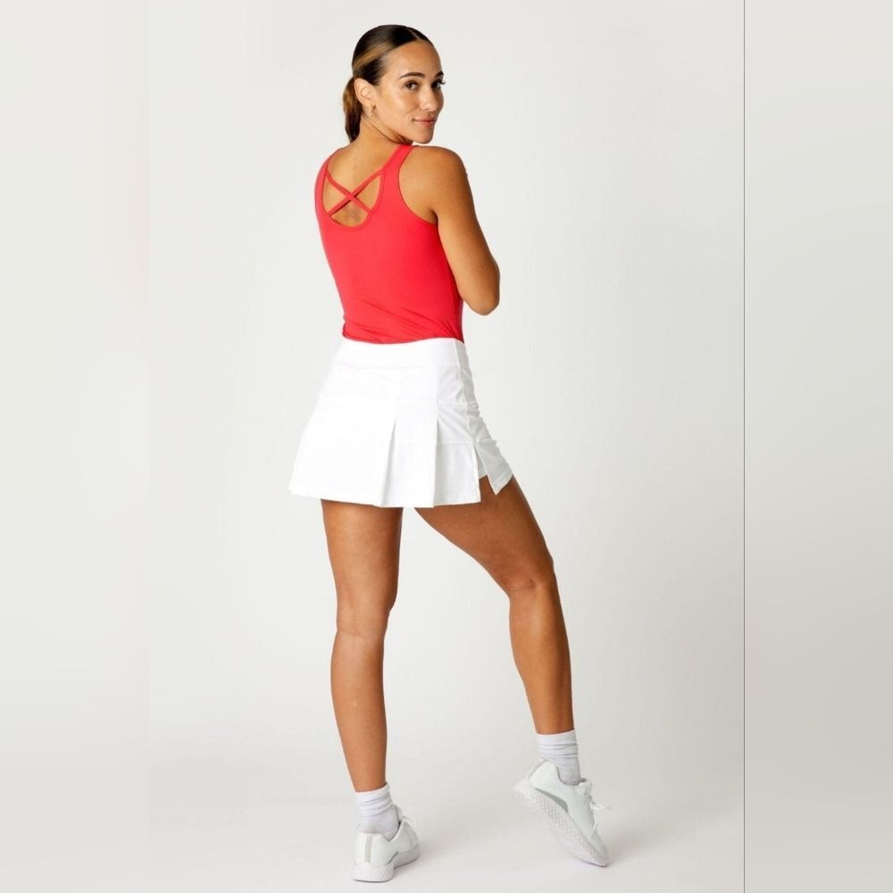 Sofibella 13” Women's Tennis Golf Panel Skort UV‎ Protection In White Size XL